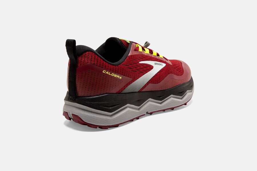 Brooks Running Shoes Mens Red/Silver/Black - Caldera 5 Trail - 5469-MSWXY